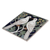 ホワイトドブバードアールヌーボードブバードアールデコ タイル (側面)