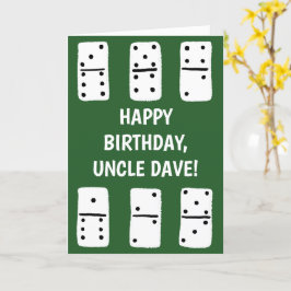 ホワイトドミノオングリーンパーソナライズされた カード