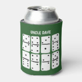 ホワイトドミノオングリーンパーソナライズされた 缶クーラー (缶正面)