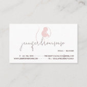 ホワイトドユニークウラ誕生コーチ妊娠中 名刺 (裏面)