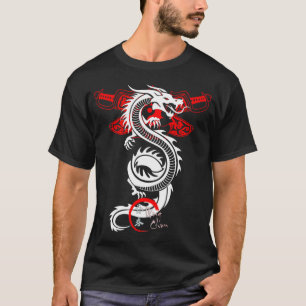 ホワイトドラゴンウィングチュンクンフーTシャツ Tシャツ