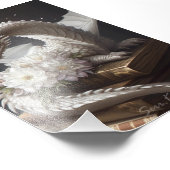 ホワイトドラゴンオンブックスフォトプリント フォトプリント            (角)