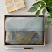 ホワイトドラゴンスチームパンクファンタジーアートデコップページ 薄葉紙 (ギフト)