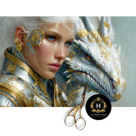 ホワイトドラゴンスチームパンクファンタジーアートデコップページ 薄葉紙