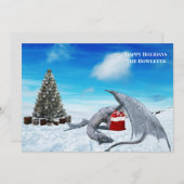 ホワイトドラゴンスノーウィンターホリデー シーズンカード (正面/裏面)