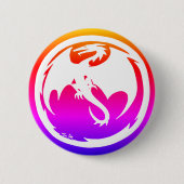 ホワイトドラゴンネオンボタン 缶バッジ (正面)