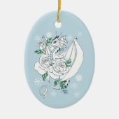 ホワイトドラゴンバラスノーブラウン セラミックオーナメント (正面)