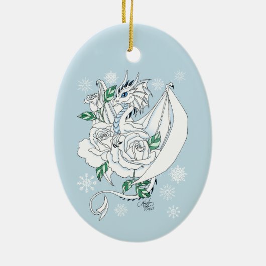 ホワイトドラゴンバラスノーブラウン セラミックオーナメント (裏面)