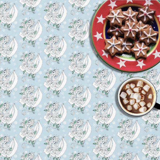 ホワイトドラゴンバラスノーブラウン テーブルクロス