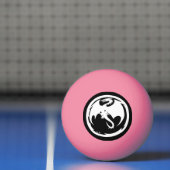 ホワイトドラゴンピンクオレンジglo 1つ星ピンポンボール 卓球ボール (ネット)