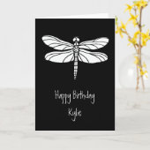 ホワイトドラゴンフライ カード (黄色い花)