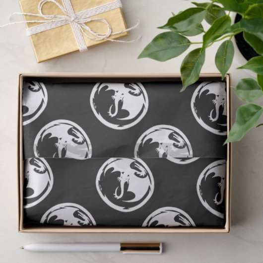 ホワイトドラゴンブラックティッシュペーパー媒体 薄葉紙 (ギフト)