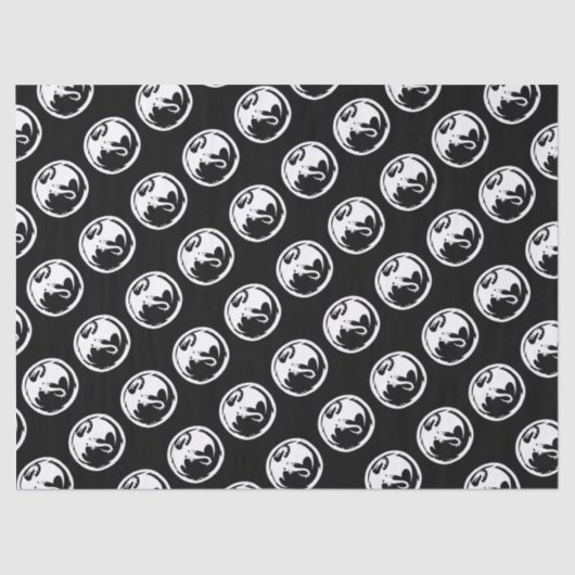 ホワイトドラゴンブラックティッシュペーパー媒体 薄葉紙 (正面)