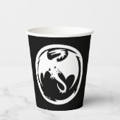 ホワイトドラゴンブラック紙カップ 紙コップ (正面)