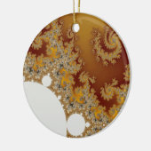 ホワイトドラゴン – フラクタルアート セラミックオーナメント (左)