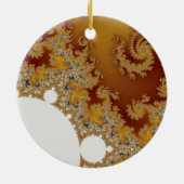 ホワイトドラゴン – フラクタルアート セラミックオーナメント (裏面)