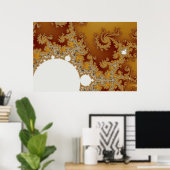 ホワイトドラゴン – フラクタルアート ポスター (ホームオフィス)