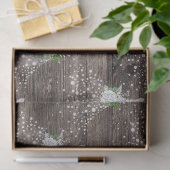 ホワイトドレスとバラオンウッドデコパージュ 薄葉紙 (ギフト)