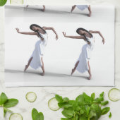 ホワイトドレスダンサーサンダー_コーブバルーン キッチンタオル (折り畳み)