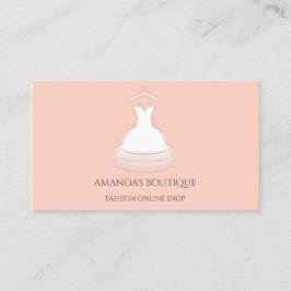 ホワイトドレスロゴファッションブティックオンラインショップ 名刺