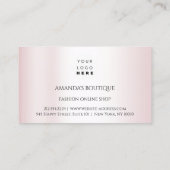 ホワイトドレスロゴ結婚ファッションイベントブルゴーニュ 名刺 (裏面)