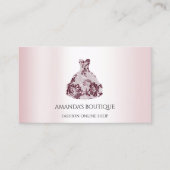 ホワイトドレスロゴ結婚ファッションイベントブルゴーニュ 名刺 (正面)