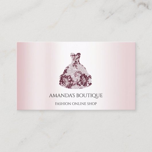 ホワイトドレスロゴ結婚ファッションイベントブルゴーニュ 名刺 (正面)