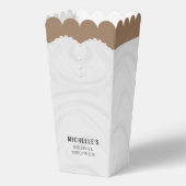 ホワイトドレス結婚ズブライダルシャワーブラウン フェイバーボックス (正面)