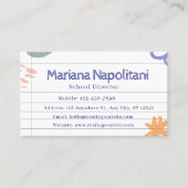 ホワイトドードルズアンドスクライブル先生 名刺 (正面)