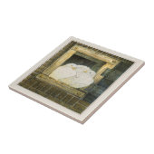 ホワイトドーブインウィンドウオランダビクトリアンアート タイル (側面)