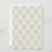 ホワイトドーブオリーブブランチ最初の聖餐式 招待状 (裏面)