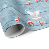 ホワイトドーブオンブルーバーンウッド ラッピングペーパー (ロールコーナー)