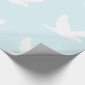 ホワイトドーブオンブルーラッピング紙 ラッピングペーパー (角)