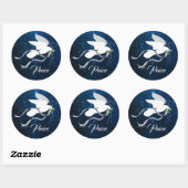 ホワイトドーブクラシックラウンドステッカー ラウンドシール (シート)