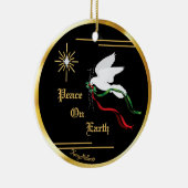 ホワイトドーブセラミックオーナメント セラミックオーナメント (右)