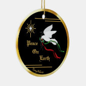 ホワイトドーブセラミックオーナメント セラミックオーナメント (右)