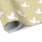 ホワイトドーブバプテ結婚マの最初の聖餐式 ラッピングペーパー (ロールコーナー)