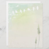 ホワイトドーブ&パステルウォーターカラースクラップブック紙 (正面/裏面)