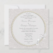 ホワイトドーブ&ペイズリーレース結婚式招待状 招待状 (裏面)