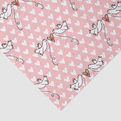 ホワイトドーブ&ラブハートティッシュペーパー 薄葉紙 (詳細)