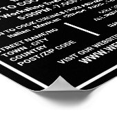 ホワイトナイフ，グルメ,料理クラス広告ズ ポスター (角)