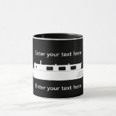 ホワイトナローボートと文字 マグカップ (中央)