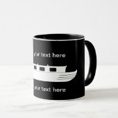 ホワイトナローボートと文字 マグカップ (正面右)