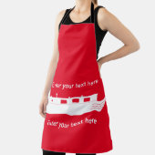 ホワイトナローボート、文字オールオーバープリントエプロン エプロン (インサイチュ)