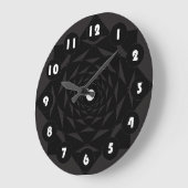 ホワイトナンバーアクリルウォールクロック ラージ壁時計 (傾斜)
