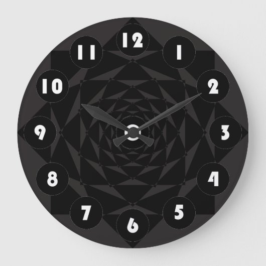 ホワイトナンバーアクリルウォールクロック ラージ壁時計 (正面)