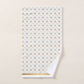 ホワイトニュートラルサークル金ゴールドバスルーム用タオルセット バスタオルセット (ハンドタオル)