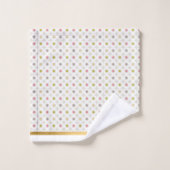 ホワイトニュートラルサークル金ゴールドバスルーム用タオルセット バスタオルセット (ウォッシュタオル)