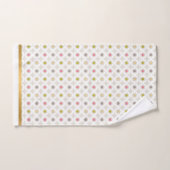 ホワイトニュートラルサークル金ゴールドバスルーム用タオルセット バスタオルセット (ハンドタオル)