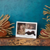 ホワイトニュートラルベビーフォトコラージュ新生児 フォトプラーク (側面)